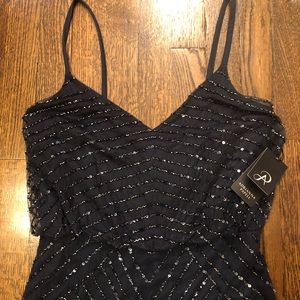 Adrianna Papell embellished blouson gown